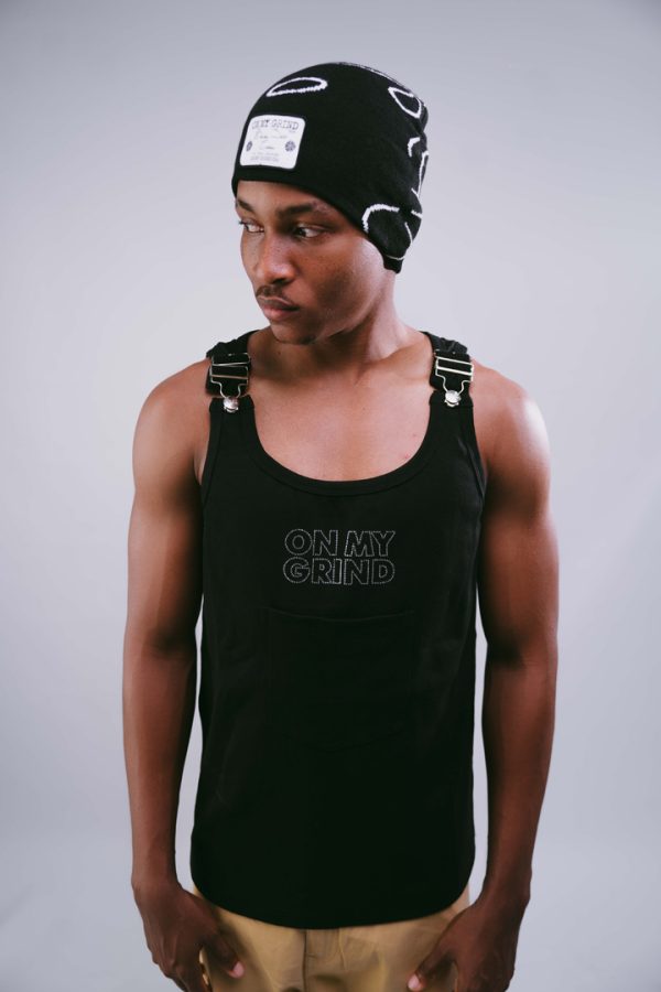 Dungarees Tank Top (Black)